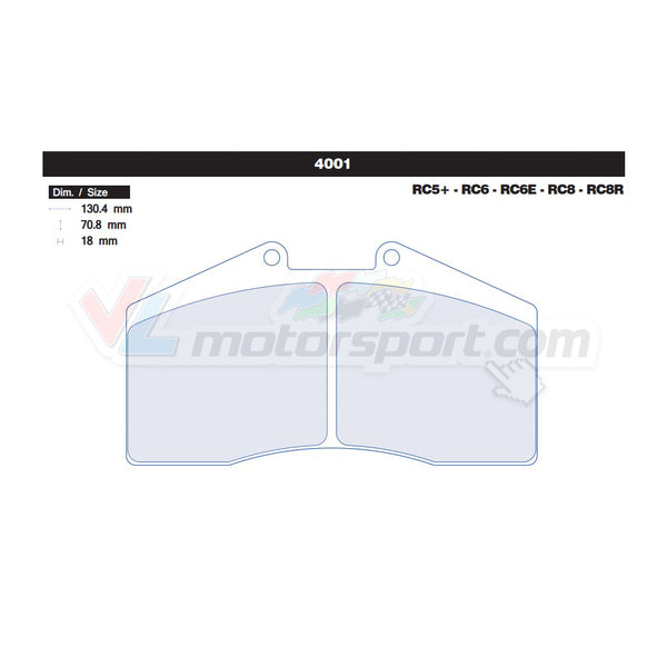 CL Brakes 4001 Juego de pastillas de freno