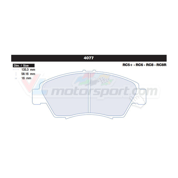 CL Brakes 4077 Juego de pastillas de freno