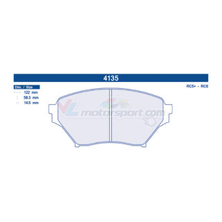 CL Brakes 4135 Juego de pastillas de freno