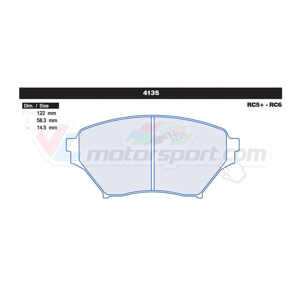 CL Brakes 4135 Jeu de plaquettes de frein