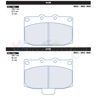 CL Brakes 4136 Juego de pastillas de freno