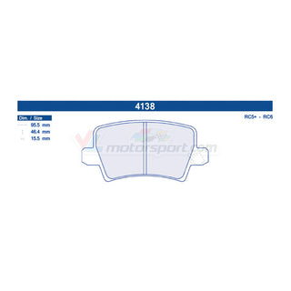 CL Brakes 4138 Jeu de plaquettes de frein