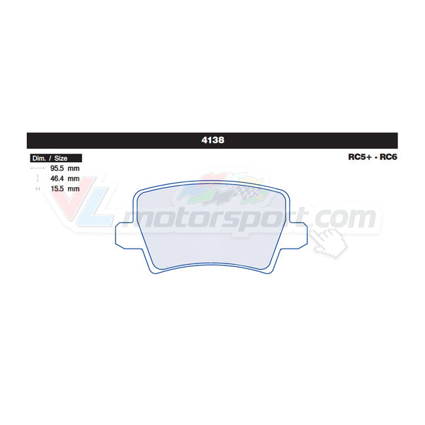 CL Brakes 4138 Jeu de plaquettes de frein