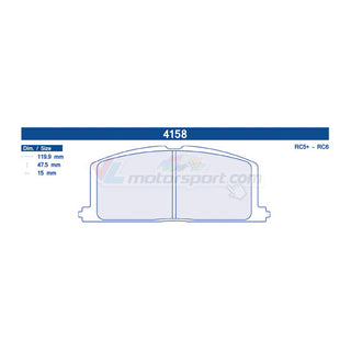 CL Brakes 4158 Jeu de plaquettes de frein