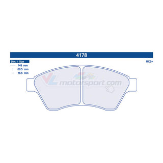 CL Brakes 4178 Jeu de plaquettes de frein