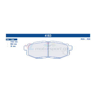 CL Brakes 4183 Jeu de plaquettes de frein