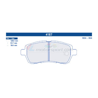 CL Brakes 4187 Juego de pastillas de freno