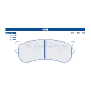 CL Brakes 4196 Jeu de plaquettes de frein