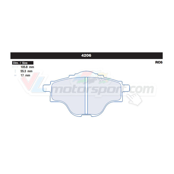 CL Brakes 4206 Jeu de plaquettes de frein