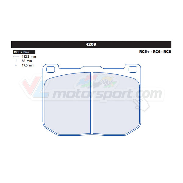 CL Brakes 4209 Jeu de plaquettes de frein