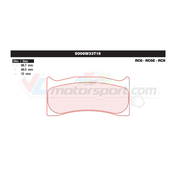 CL Brakes 5006W33T15 Juego de pastillas de freno