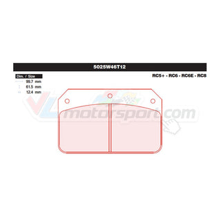 CL Brakes 5025W46T12 Jeu de plaquettes de frein