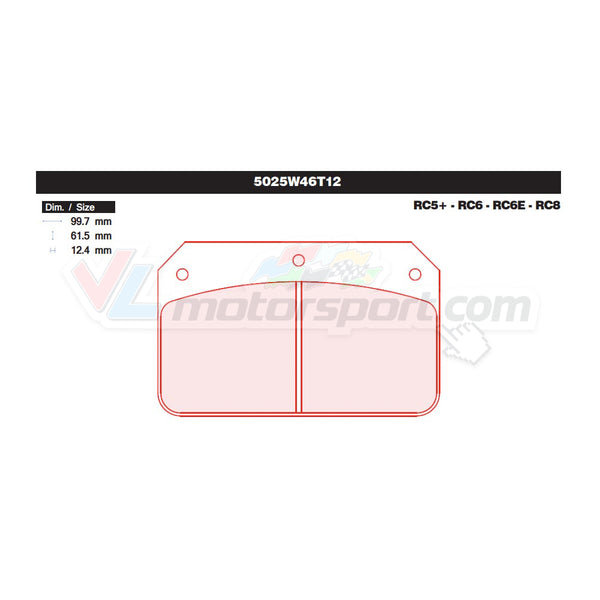 CL Brakes 5025W46T12 Jeu de plaquettes de frein