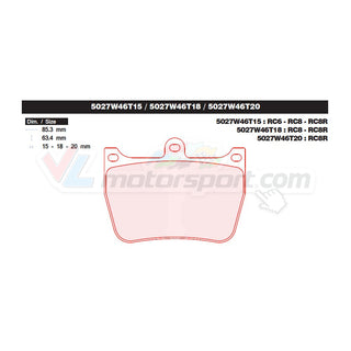 CL Brakes 5027W46T15 Jeu de plaquettes de frein