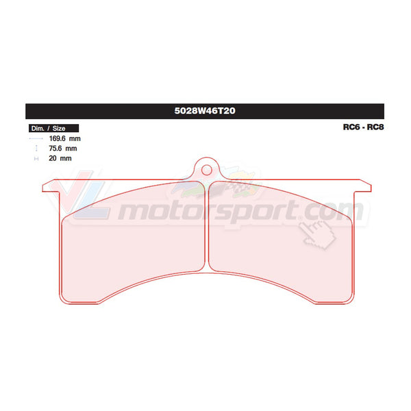 CL Brakes 5028W46T20 Juego de pastillas de freno