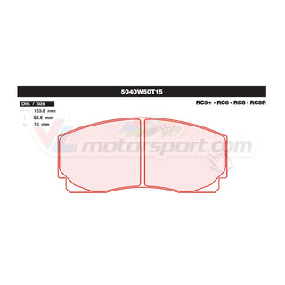 CL Brakes 5040W50T15 Jeu de plaquettes de frein