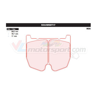 CL Brakes 5044W68T17 Juego de pastillas de freno