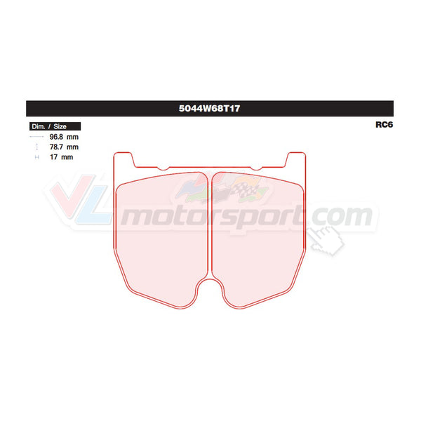 CL Brakes 5044W68T17 Jeu de plaquettes de frein