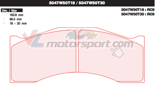 CL Brakes 5047W50T18 Juego de pastillas de freno