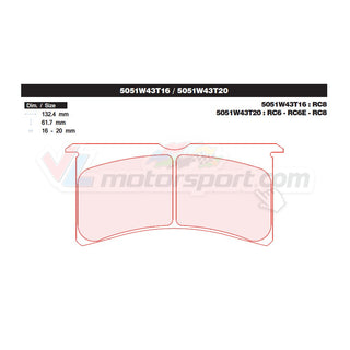 CL Brakes 5051W43T16 Jeu de plaquettes de frein