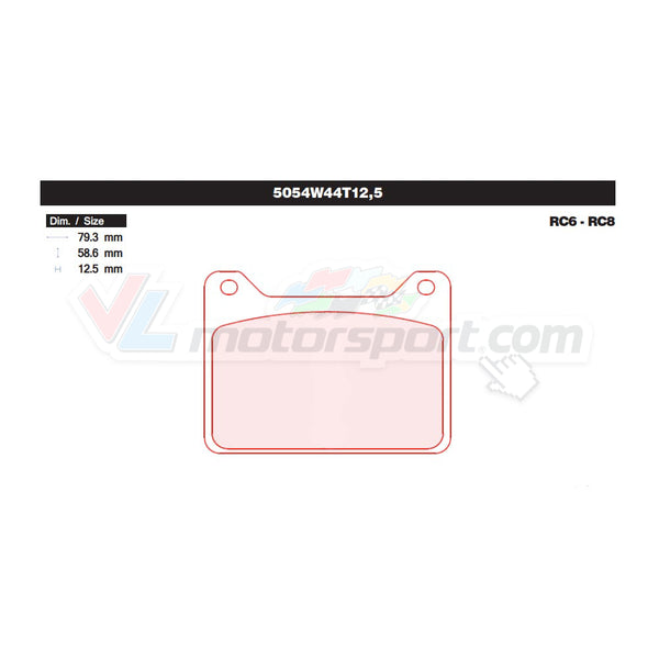 CL Brakes 5054W44T12,5 Juego de pastillas de freno