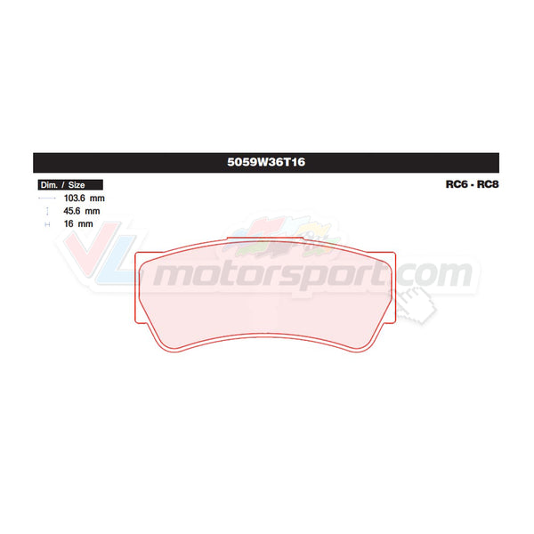 CL Brakes 5059W36T16 Jeu de plaquettes de frein