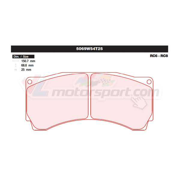 CL Brakes 5069W54T25 Jeu de plaquettes de frein