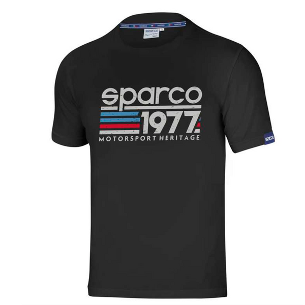 T-shirt noir Sparco 1977