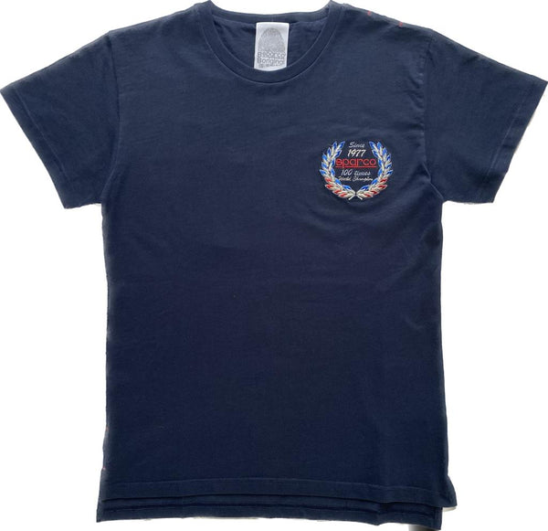 T-shirt Sparco Fashion Ricamata Bleu Marine