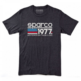 T-shirt noir Sparco Merchandising Vintage 77