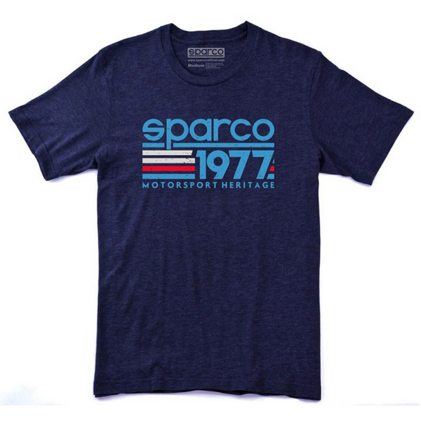 Sparco Merchandising Vintage 77 T-Shirt Bleu Marine