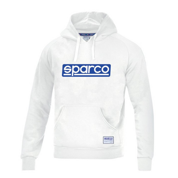 Sweat-shirt blanc avec cadre Sparco