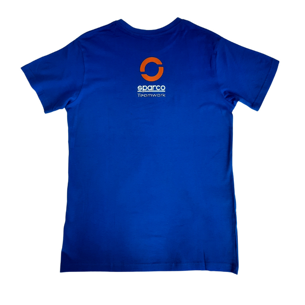 T-shirt bleu de travail d'équipe Sparco